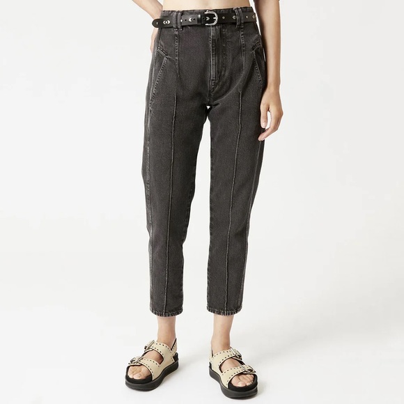 Isabel Marant Denim - ISABEL MARANT Étoile Tijackom Faded Black Trouser Jeans - Size 38/US 6 NWOT!